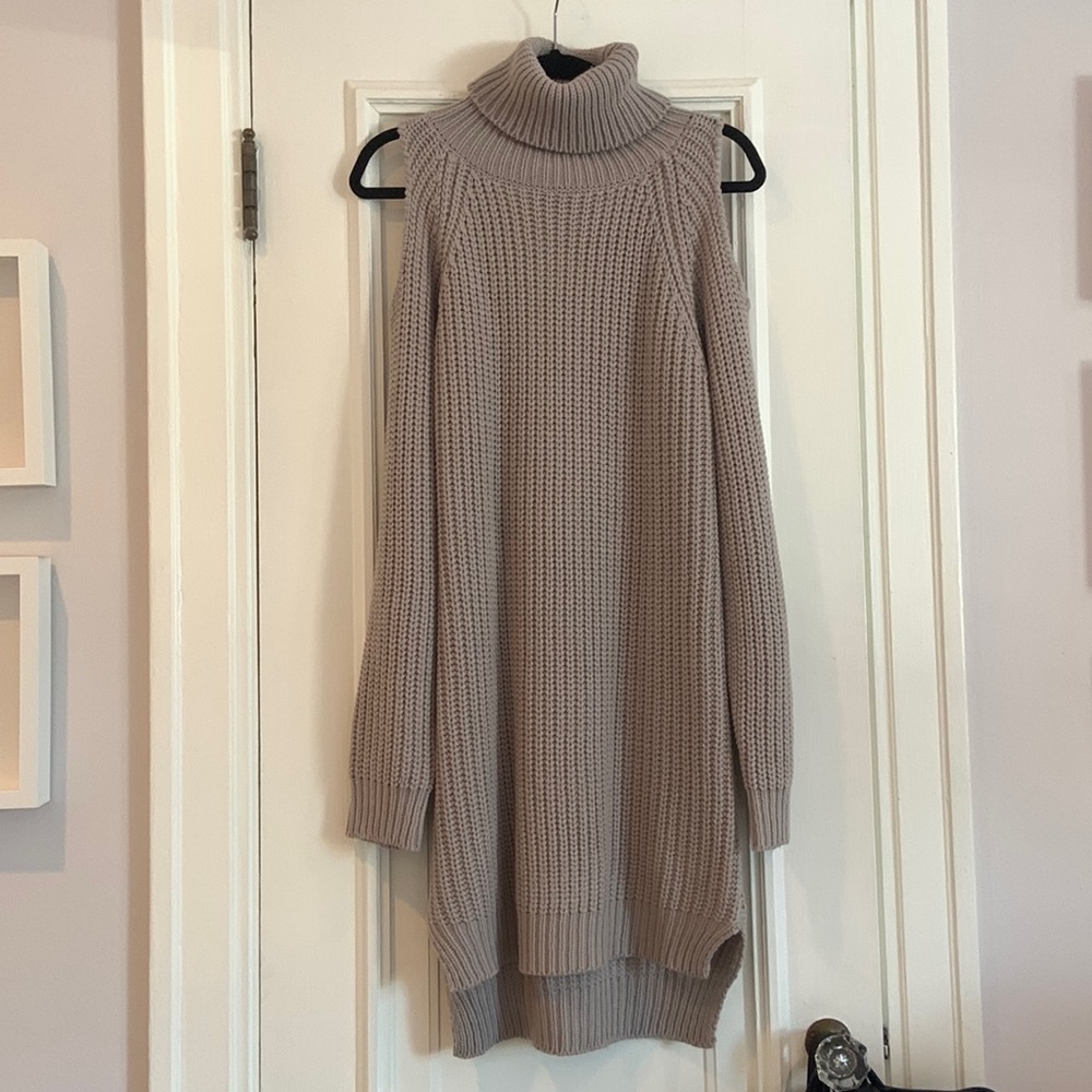 Gray knit sweater vest